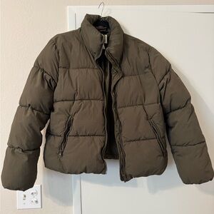 H&M Olive Green Puffer Jacket